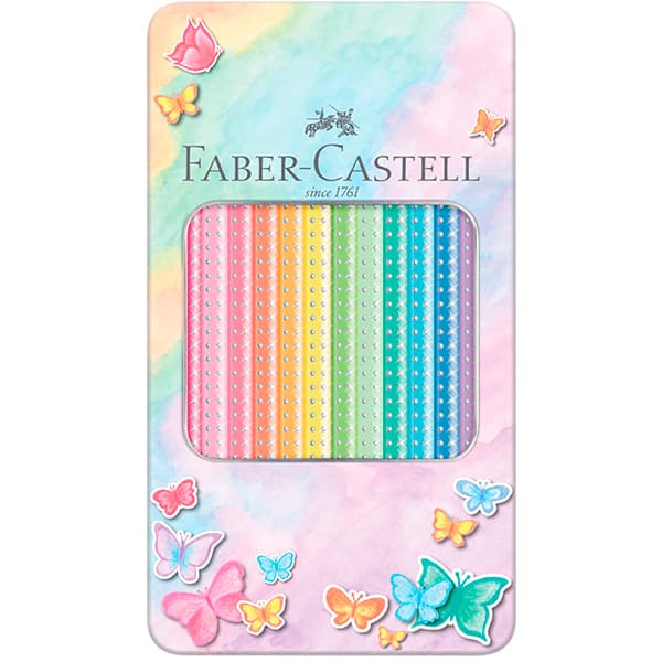 Lápis De Cor triangular Sparkle, 12 Cores, Faber-Castell - ET 12 UN