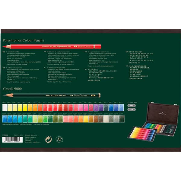 Lápis de Cor 48 cores Polychromos + acess. 110006 Faber-castell ET 48 UN