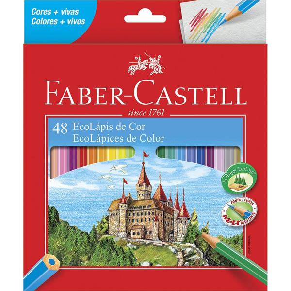 Lápis de Cor Sextavado 48 Cores, Faber-Castell - CX 1 UN Lápis de Cor Sextavado 48 Cores, Faber-Castell - CX 1 UN