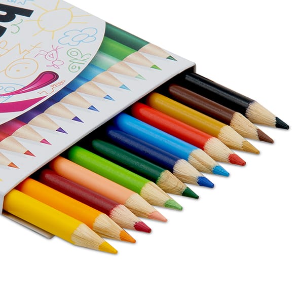 Lápis de Cor 12 cores meio lápis redondo HT 11.1702 Happy-time ET 12 UN