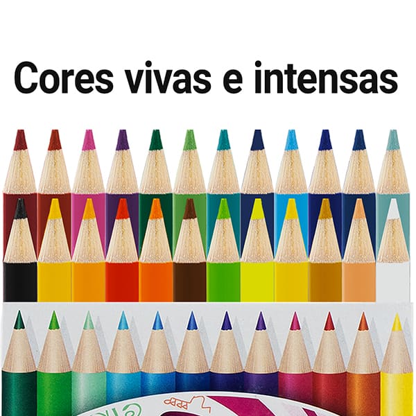 Lápis de Cor 24 cores redondo HT 11.1703 Happy-time ET 24 UN Lápis de Cor 24 cores redondo HT 11.1703 Happy-time ET 24 UN