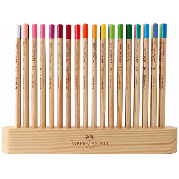 Lápis de Cor, SuperSoft Natural Edition, 36 Cores + Estojo de Madeira, Edição Limitada, Faber-Castell - ET 36 UN Lápis de Cor, SuperSoft Natural Edition, 36 Cores + Estojo de Madeira, Edição Limitada, Faber-Castell - ET 36 UN