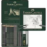 Kit Escrita e Desenho de Grafite Pitt com 19 itens, 112973, Faber-Castell - ET 19 UN