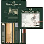 Kit Escrita e Desenho Monocromático Pitt com 21 itens, 112976, Faber-Castell - ET 21 UN