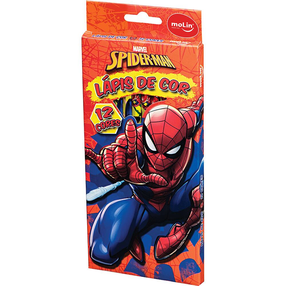 Kit Colorir com Lápis de Cor Homem Aranha