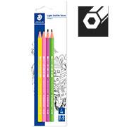 Lápis preto n.2 hexagonal neon 4 unidades 170HBFBK4 Staedtler BT 1 UN