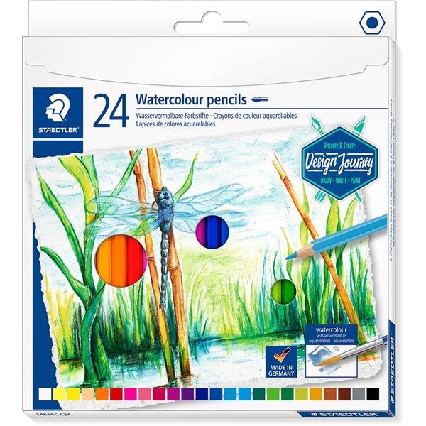 Lápis de cor 24 cores aquarelável . 14610C C24 Staedtler CX 1 UN