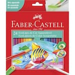 Lápis de Cor Aquarelável 24 Cores Com Pincel, Faber-Castell - ET 24 UN
