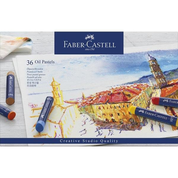 Giz Pastel Oleoso 36 Cores Creative Studio Faber-Castell - Estojo ET 36 UN
