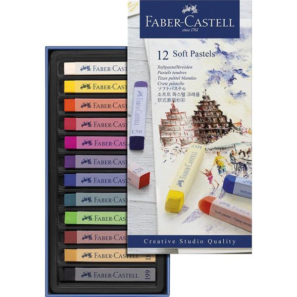 Giz Pastel Seco Longo 12 Cores Creative Studio Faber-Castell - Estojo ET 12 UN Giz Pastel Seco Longo 12 Cores Creative Studio Faber-Castell - Estojo ET 12 UN
