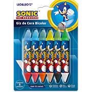 Giz de cera bicolor, 12 cores, Sonic, 10154, Leonora - BT 6 UN