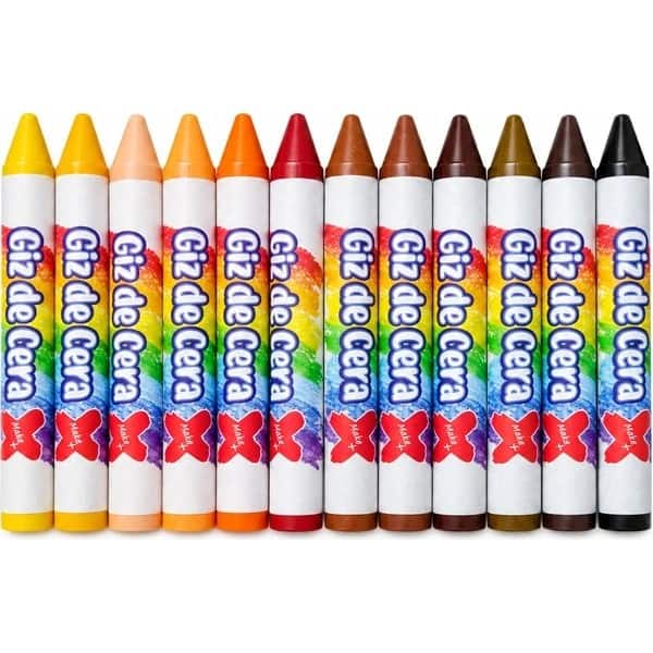 Giz de cera 12 cores tons de pele 13313 Make+ CX 1 UN Giz de cera 12 cores tons de pele 13313 Make+ CX 1 UN