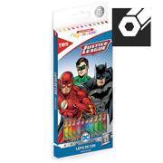 Lápis de Cor 12 cores sextavado Liga da Justiça 605180 Tris CX 1 UN