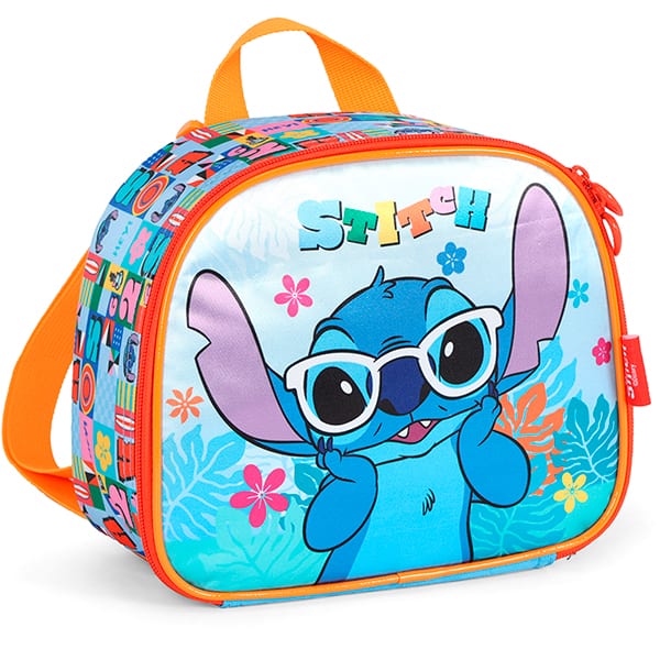 Lancheira Escolar Stitch, Azul, Luxcel - PT 1 UN Lancheira Escolar Stitch, Azul, Luxcel - PT 1 UN
