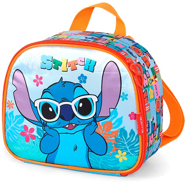 Lancheira Escolar Stitch, Azul, Luxcel - PT 1 UN Lancheira Escolar Stitch, Azul, Luxcel - PT 1 UN