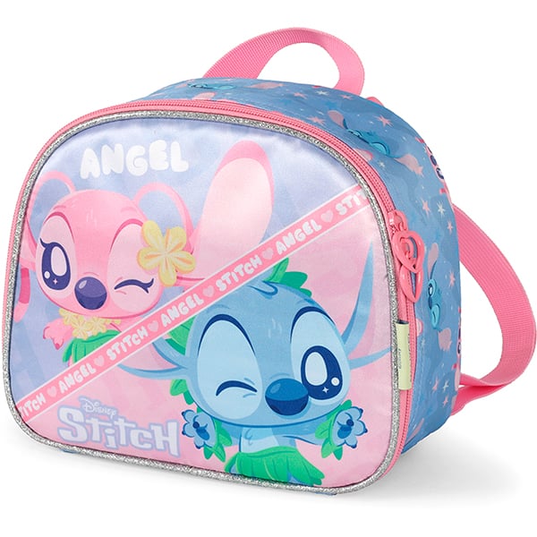 Lancheira Escolar Stitch e Angel, Roxo, Luxcel - PT 1 UN Lancheira Escolar Stitch e Angel, Roxo, Luxcel - PT 1 UN