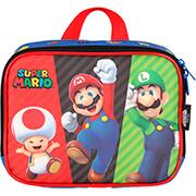 Lancheira Escolar Mario Bros, Azul, Luxcel - PT 1 UN