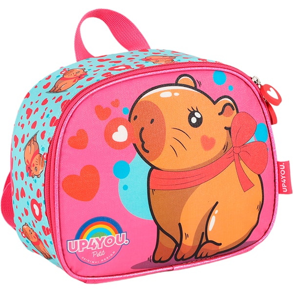 Lancheira escolar Up4you Capivara, Rosa, LA42113UP0310U, Luxcel - PT 1 UN Lancheira escolar Up4you Capivara, Rosa, LA42113UP0310U, Luxcel - PT 1 UN