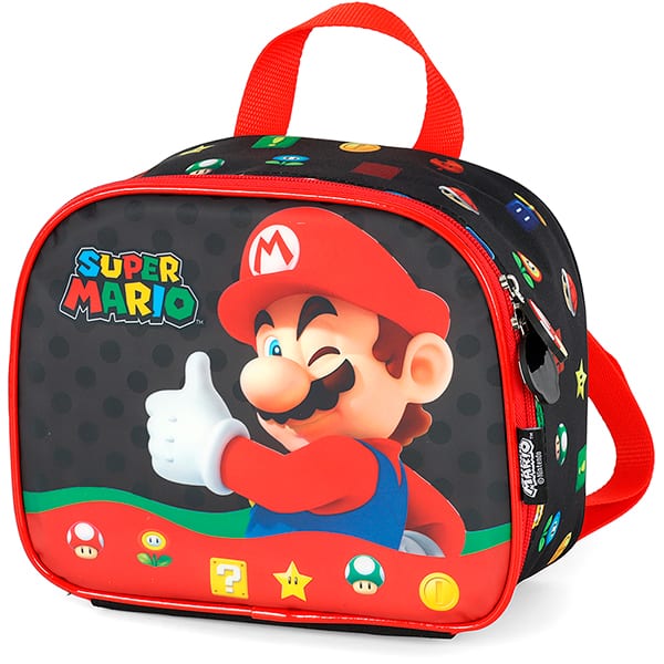 Lancheira Mario Bros preto LA42543MO0 Luxcel PT 1 UN