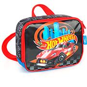 Lancheira escolar Hot Wheels, Preta, LA42583HW0600U, Luxcel - PT 1 UN