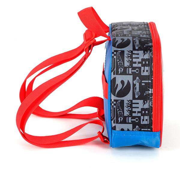 Lancheira escolar Hot Wheels, Preta, LA42583HW0600U, Luxcel - PT 1 UN