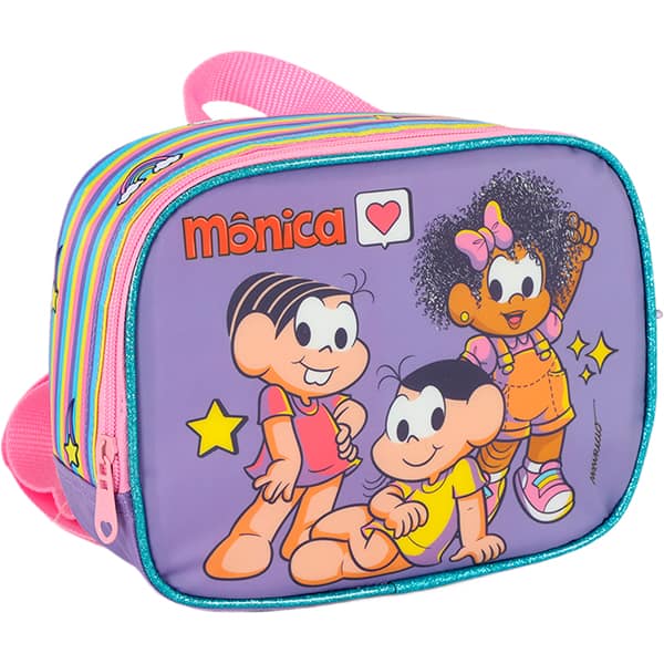 Lancheira escolar Turma da Mônica, Lilás, LA42483MN2800U, Luxcel - PT 1 UN Lancheira escolar Turma da Mônica, Lilás, LA42483MN2800U, Luxcel - PT 1 UN