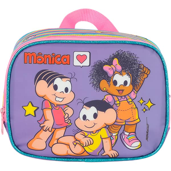 Lancheira escolar Turma da Mônica, Lilás, LA42483MN2800U, Luxcel - PT 1 UN Lancheira escolar Turma da Mônica, Lilás, LA42483MN2800U, Luxcel - PT 1 UN