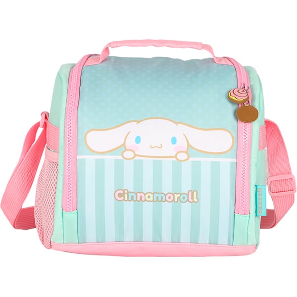 Lancheira escolar Hello Kitty e amigos, Cinnamoroll, Verde e rosa, LA49695SR0100U, Luxcel - PT 1 UN