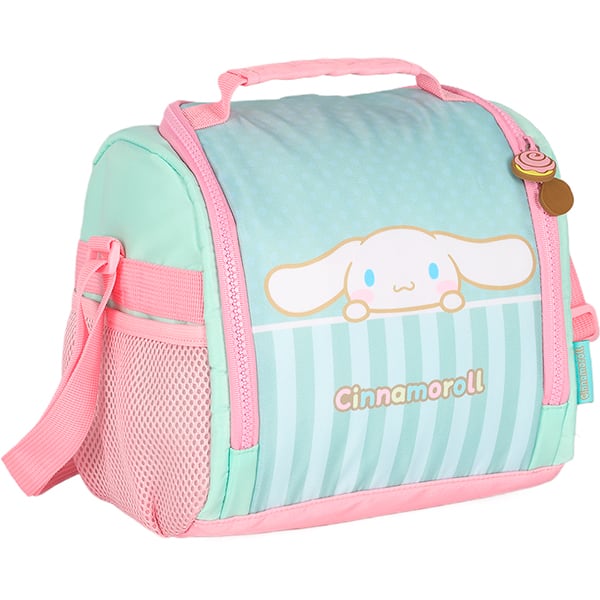 Lancheira escolar Hello Kitty e amigos, Cinnamoroll, Verde e rosa, LA49695SR0100U, Luxcel - PT 1 UN