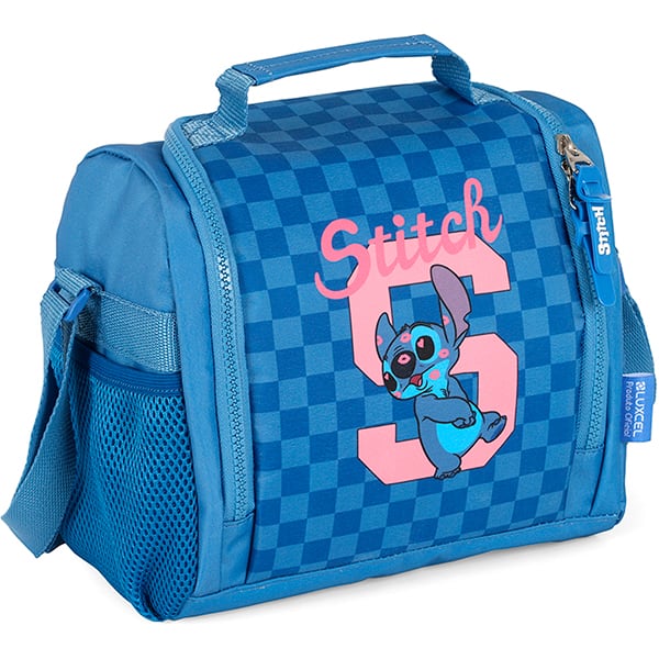 Lancheira escolar Stitch, Azul, LA50053SC0200, Luxcel - PT 1 UN