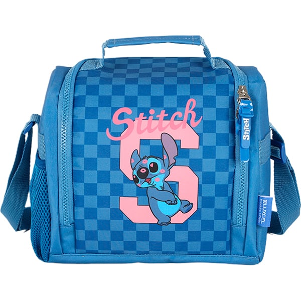 Lancheira escolar Stitch, Azul, LA50053SC0200, Luxcel - PT 1 UN