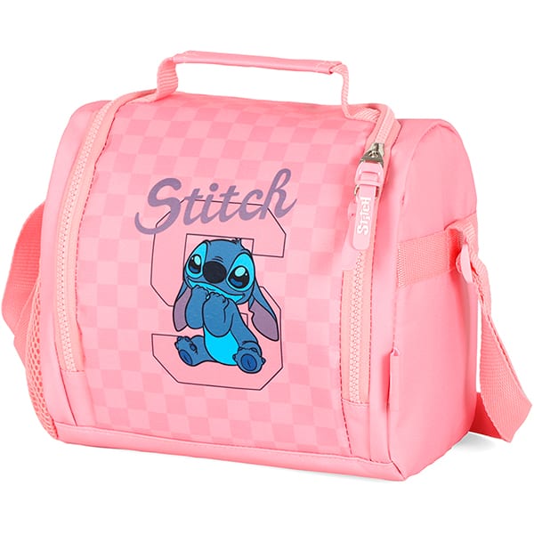 Lancheira escolar Stitch, Rosa, LA50053SC0300U, Luxcel - PT 1 UN