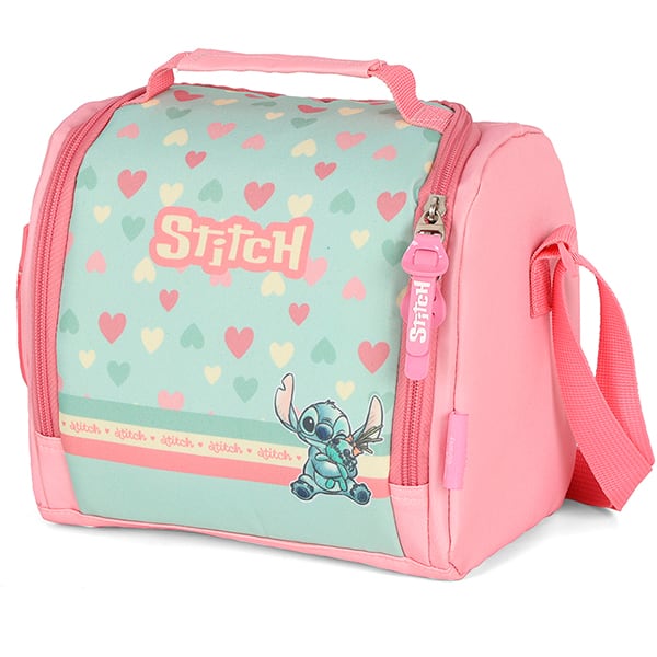 Lancheira escolar Stitch, Verde, LA50093SC0100U, Luxcel - PT 1 UN