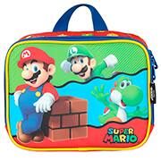 Lancheira escolar Super Mario Bros vermelha e Azul, LA42533MO0, Luxcel - PT 1 UN