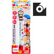 Lápis infinito Turma da Mônica, Cebolinha, Preto, HB, Newpen - BT 1 UN