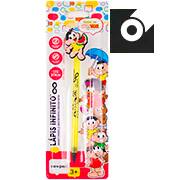 Lápis infinito Turma da Mônica, Magali, Preto, HB, Newpen - BT 1 UN