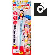 Lápis infinito Turma da Mônica, Cascão, Preto, HB, Newpen - BT 1 UN