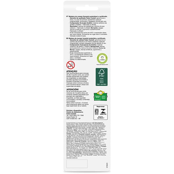 Kit Glimmer Botânica, 2 Ecolápis redondo + Apontador + Borracha, Faber-Castell - BT 4 UN