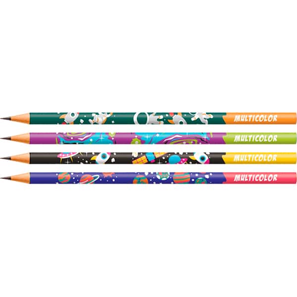 Lápis preto redondo Multicolor, Espaço, 511298, Multi Color - 1 UN