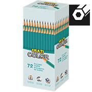 Lápis preto nº 2 HB Sextavado Multicolor, Verde, 315715, Multi Color - DP 72 UN