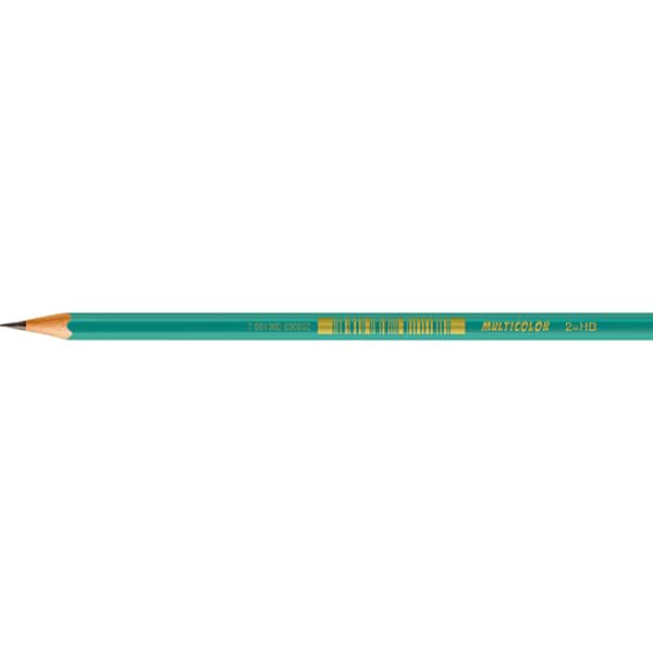 Lápis preto nº 2 HB Sextavado Multicolor, Verde, 315715, Multi Color - DP 72 UN