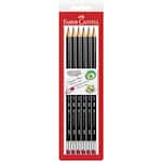 Lápis Grafite Redondo EcoLápis Max n.2 B Com Borracha Faber-Castell BT 6 UN