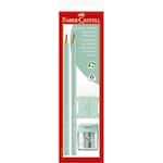 Kit Lápis Grafite Pastel Verde 2 EcoLápis n.2 + Apontador + Borracha Faber-Castell BT 4 UN