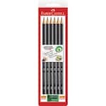 Lápis Grafite EcoLápis n.2 Sextavado Com Apontador Faber-Castell BT 6 UN