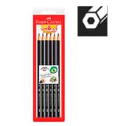 Lápis preto n.2 sextavado L6 P5 SM/1205SL6 Faber-castell BT 6 UN