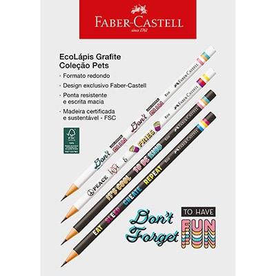 Lápis preto Ecolápis, Redondo, N.2, Pôster, Faber-Castell - CX 72 UN