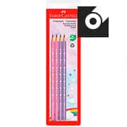Lápis Preto n.2, Unicórnio, Roxo e Rosa, SM/935UNI, Faber-Castell - BT 4 UN
