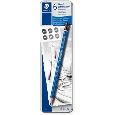 Conjunto lápis técnico Lumograf c/6 100G6 Staedtler BT 1 KT