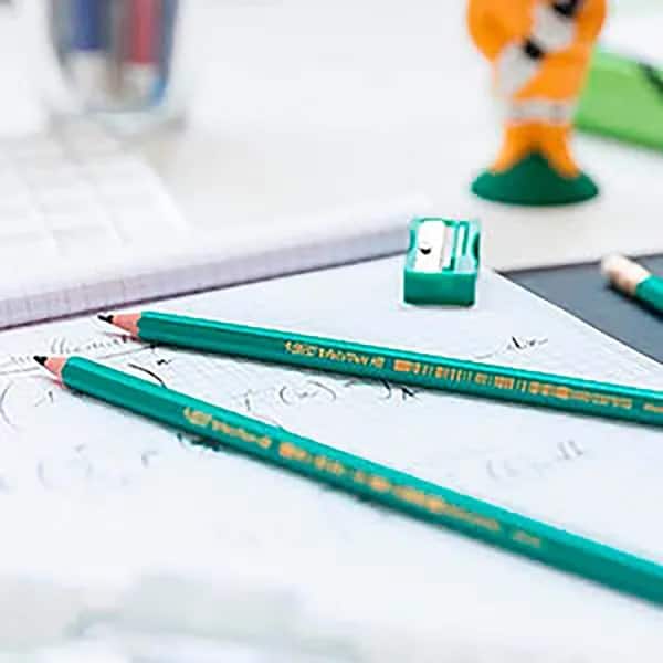 Lápis Preto BIC Evolution, Grafite Nº 2HB, Com Borracha, Corpo Verde Hexagonal, 845963 - BT 4 UN
