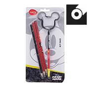 Lápis Preto N.2 Mickey Disney Face + Caneta Mickey Disney Sortido 22627 Molin - BT 4 UN